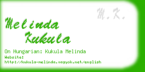 melinda kukula business card